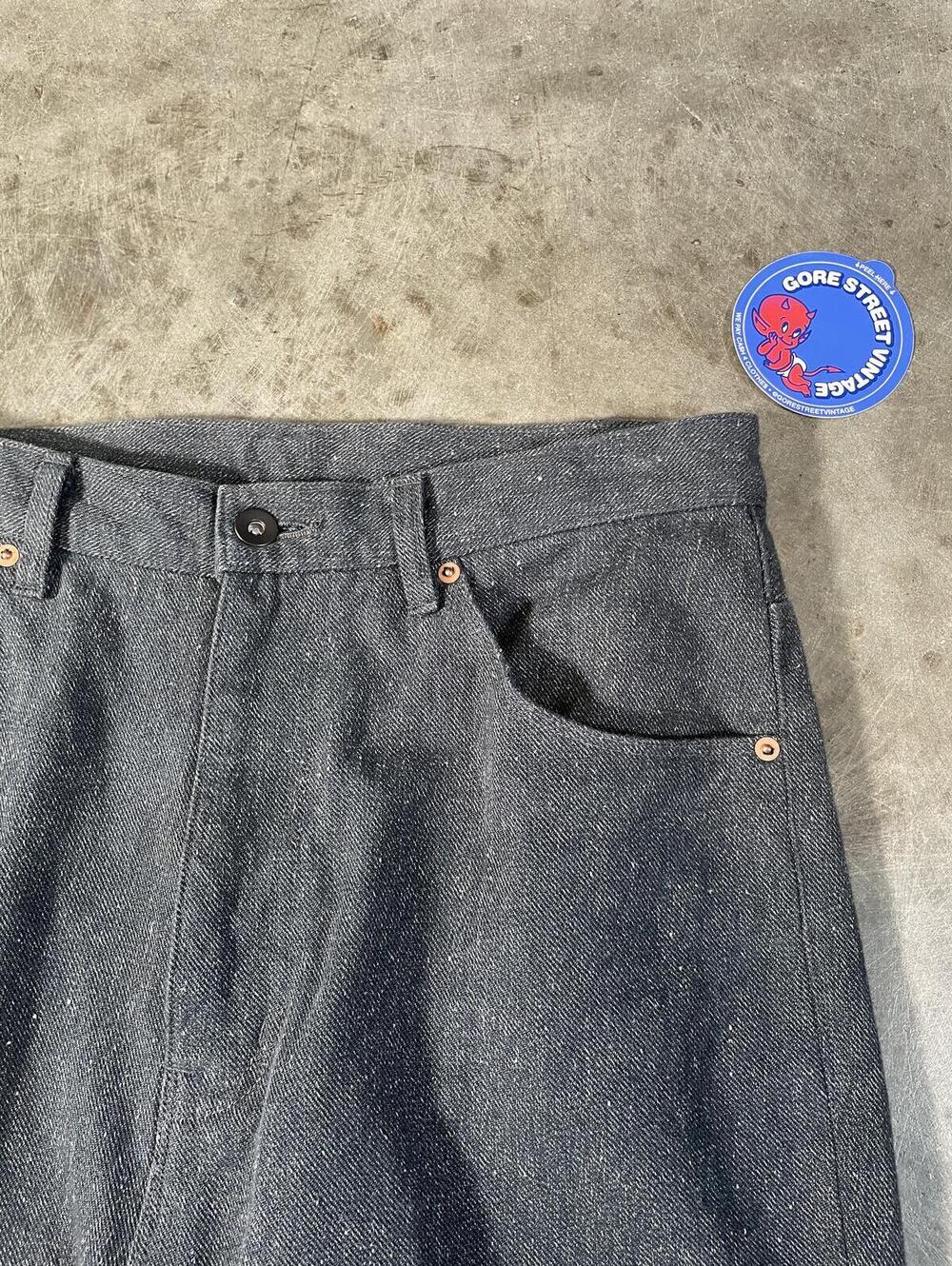 Needles japanese Grey H.D. Baggy Denim Pants 32x38